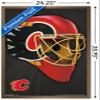 Trends International NHL Calgary Flames - Mask 16 Wall Poster, 22.375" x 34", Bronze Framed Version view 3