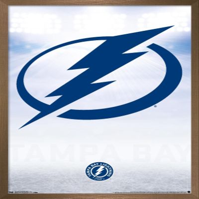 Trends International NHL Tampa Bay Lightning - Logo 17 Wall Poster, 14.725" x 22.375", Bronze Framed Version