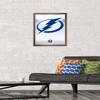 Trends International NHL Tampa Bay Lightning - Logo 17 Wall Poster, 14.725" x 22.375", Bronze Framed Version view 2