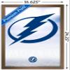Trends International NHL Tampa Bay Lightning - Logo 17 Wall Poster, 14.725" x 22.375", Bronze Framed Version view 3