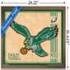 Trends International NFL Philadelphia Eagles - Retro Logo 14 Wall Poster, 14.725" x 22.375", Bronze Framed Version view 3