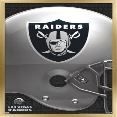 Trends International NFL Las Vegas Raiders  Logo 20 Wall Poster, 22.375" x 34", Gold Framed Version