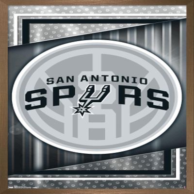 Trends International NBA San Antonio Spurs - Logo 17 Wall Poster, 34L x 22.4W, Bronze Framed Version