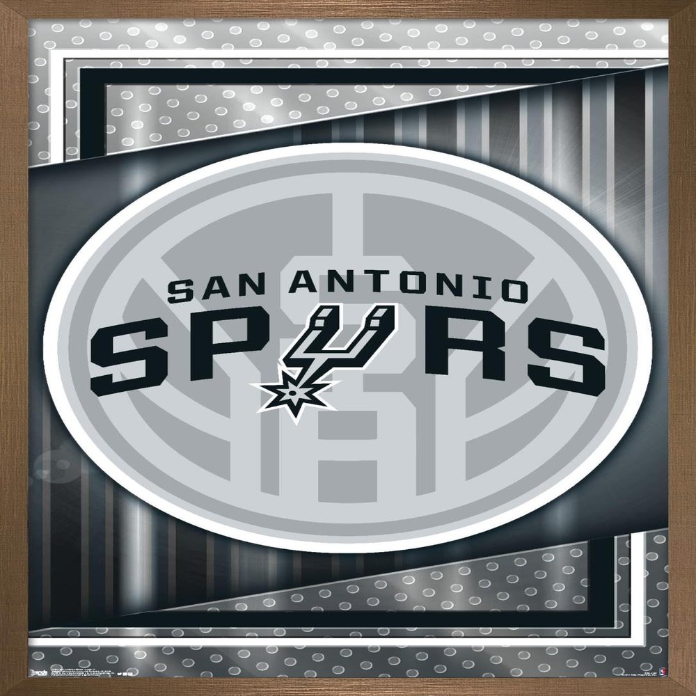 Trends International NBA San Antonio Spurs - Logo 17 Wall Poster, 34L x 22.4W, Bronze Framed Version