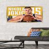 Trends International NBA Denver Nuggets - Nikola Jokic 19 Wall Poster, 22.375" x 34", Gold Framed Version view 2