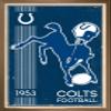 Trends International NFL Indianapolis Colts - Retro Logo 14 Wall Poster, 22.375" x 34", Bronze Framed Version view 1
