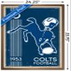 Trends International NFL Indianapolis Colts - Retro Logo 14 Wall Poster, 22.375" x 34", Bronze Framed Version view 3