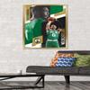 Trends International NBA Boston Celtics - Jayson Tatum 19 Wall Poster, 22.375" x 34", Gold Framed Version view 2
