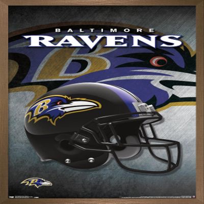 Trends International NFL Baltimore Ravens - Helmet 16 Wall Poster, 22.375" x 34", Bronze Framed Version