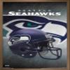Trends International NFL Seattle Seahawks - Helmet 16 Wall Poster, 22.375" x 34", Bronze Framed Version view 1