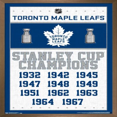 Trends International NHL Toronto Maple Leafs - Champions 16 Wall Poster, 22.375" x 34", Bronze Framed Version