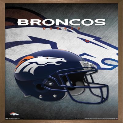 NFL Denver Broncos - Helmet 16 Wall Poster, 22.4L" x 14.7W", Bronze Framed Version