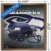Trends International NFL Seattle Seahawks - Helmet 16 Wall Poster, 14.725" x 22.375", Bronze Framed Version view 3