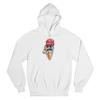 Tee Hunt Undead Zombie Ice Cream Sweatshirt Happy Halloween Eat Brains Hoodie White Small
