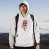 Tee Hunt Undead Zombie Ice Cream Sweatshirt Happy Halloween Eat Brains Hoodie White Small view 2