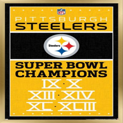 Trends International NFL Pittsburgh Steelers - Champions 13 Wall Poster, 22.375" x 34", Gold Framed Version