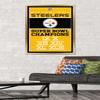 Trends International NFL Pittsburgh Steelers - Champions 13 Wall Poster, 22.375" x 34", Gold Framed Version view 2