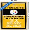 Trends International NFL Pittsburgh Steelers - Champions 13 Wall Poster, 22.375" x 34", Gold Framed Version view 3