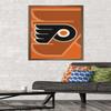 Trends International NHL Philadelphia Flyers - Logo 14 Wall Poster, 22.375" x 34", Bronze Framed Version view 2