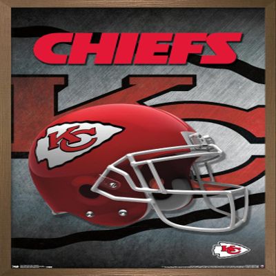 Trends International NFL Kansas City Chiefs - Helmet 16 Wall Poster, 22.375" x 34", Bronze Framed Version