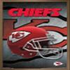 Trends International NFL Kansas City Chiefs - Helmet 16 Wall Poster, 22.375" x 34", Bronze Framed Version view 1