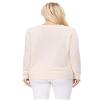 YEMAK Women's Pullover Sweater  Long Sleeve Crewneck Cute Star Knitted Top Sweaters MK3506STAR-NAVY/OATMEAL-L view 4