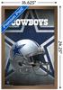 Trends International NFL Dallas Cowboys - Helmet 16 Wall Poster, 14.725" x 22.375", Bronze Framed Version view 3