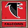 NFL Atlanta Falcons - Retro Logo 15 Wall Poster, 34L" x 22.4W", Bronze Framed Version view 1