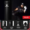 PROLAST Extra Large Heavy Punching Kicking Bag for Adults, Boxing, MMA, Martial Arts, Muay Thai, Strength Training Equipment, Filled, 5ft, 250 lbs, Rhino Logo, XXL Black view 3