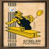 Trends International NFL Pittsburgh Steelers - Retro Logo 14 Wall Poster, 14.725" x 22.375", Bronze Framed Version view 1