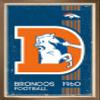 NFL Denver Broncos - Retro Logo 14 Wall Poster, 22.4L" x 14.7W", Bronze Framed Version view 1