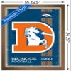 NFL Denver Broncos - Retro Logo 14 Wall Poster, 22.4L" x 14.7W", Bronze Framed Version view 3