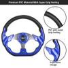 10L0L Golf Cart Steering Wheel for Yamaha, EZGO TXT/RXV/Valor, Club Car DS/Precedent/Onward/Tempo Golf Carts (Blue) view 4