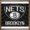 Trends International NBA Brooklyn Nets - Logo 15 Wall Poster, 22.375" x 34", Bronze Framed Version view 1