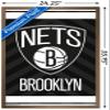 Trends International NBA Brooklyn Nets - Logo 15 Wall Poster, 22.375" x 34", Bronze Framed Version view 3