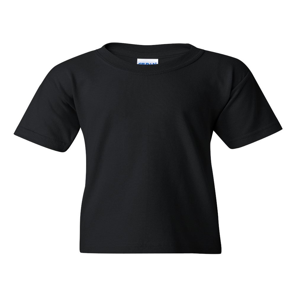 Gildan unisex child Heavy Cotton Youth Pack fashion t shirts, Black/Militarygreen/White, Small US