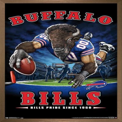 Trends International NFL Buffalo Bills - End Zone 17 Wall Poster, 22.375" x 34", Bronze Framed Version