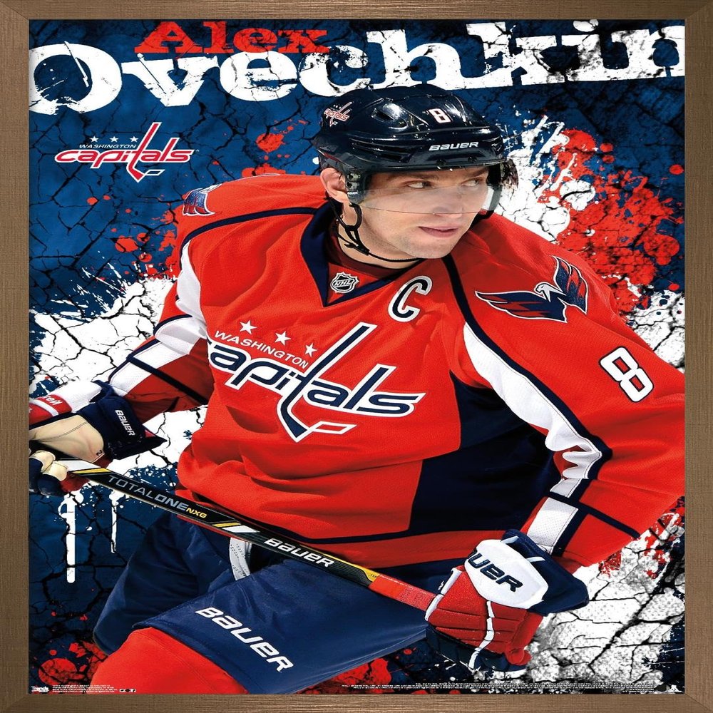 Trends International NHL Washington Capitals - Alex Ovechkin 13 Wall Poster, 22.375" x 34", Bronze Framed Version