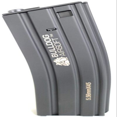 BULLDOG AIRSOFT M4 Mags [Hi-Cap/Mid-Cap] Magazine for M4/M16 Series Airsoft AEG Rifles (300rd Metal Black - x1)