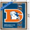 NFL Denver Broncos - Retro Logo 14 Wall Poster, 34L" x 22.4W", Bronze Framed Version view 3