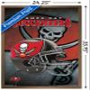 Trends International NFL Tampa Bay Buccaneers - Helmet 16 Wall Poster, 22.375" x 34", Bronze Framed Version view 3
