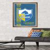 Trends International NFL Los Angeles Chargers - Retro Logo 17 Wall Poster, 22.375" x 34", Bronze Framed Version view 2