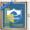 Trends International NFL Los Angeles Chargers - Retro Logo 17 Wall Poster, 22.375" x 34", Bronze Framed Version view 3