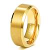 TRUMIUM 8MM Mens 24K Gold Plated Wedding Bands Tungsten Ring Engraved I Love You Beveled Edge Brushed Matte Comfort Fit Size 12 view 1
