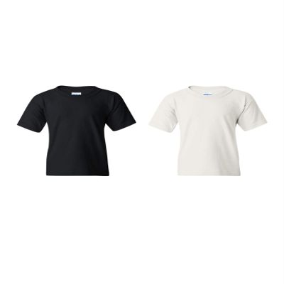 Gildan unisex child Cotton Youth Pack fashion t shirts, Black/White, X-Large US