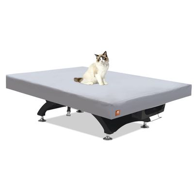 Pool Table Cover 7ft,Heavy Duty 600D Canvas Cloth,7 Foot Billiards Table Covers,Waterproof Tear-Resistant Scratch-Proof,Indoor Outdoor Protection Accessories,92Lx52Wx8H Inch-Light Grey