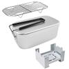 Lixada Mini Folding Stove Lunch Box Steaming Rack Combo Set view 1