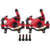 VGEBY Disc Brake, 1Pair Mountain Line Pulling Hydraulic Disc Brake Calipers Front Rear Brake Clamp Mechanical Caliper Sporting Cycling Accessory(Red) and Spare Parts view 1