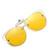 FEISEDY Womens Polarized Cat Eye Clip-on Sunglasses with Flip up Function for Glasses B2670 view 1