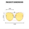 FEISEDY Womens Polarized Cat Eye Clip-on Sunglasses with Flip up Function for Glasses B2670 view 4